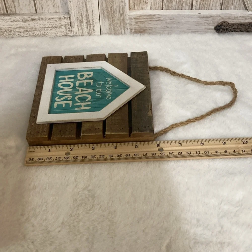 Welcome to our Beach House Hanging Sign
